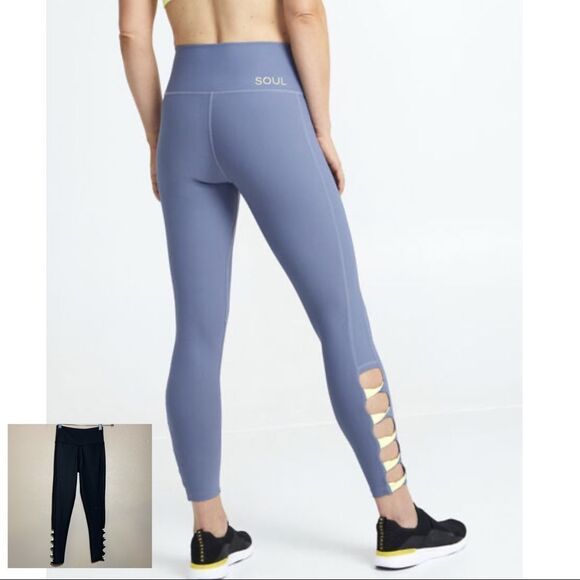 soulcycle Pants - 🦋 Soul twist ladder legging black white